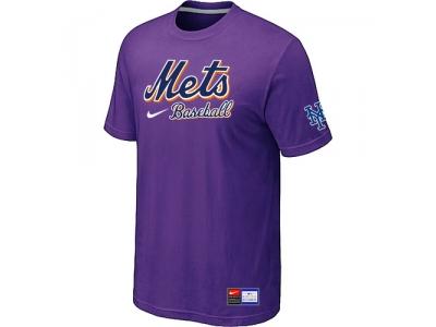 New York Mets Purple NEW Short Sleeve Practice T-Shirt New York Mets Purple NEW Short Sleeve Practice T-Shirt