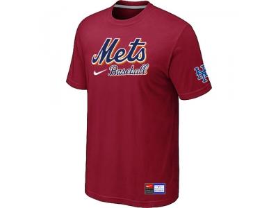New York Mets Red NEW Short Sleeve Practice T-Shirt New York Mets Red NEW Short Sleeve Practice T-Shirt