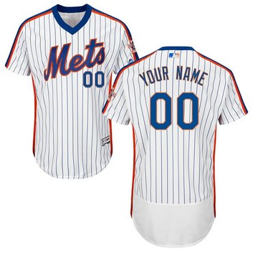 New York Mets White Cooperstown Collection Men's Flexbase Customized Jersey New York Mets White Cooperstown Collection Men's Flexbase Customized Jersey