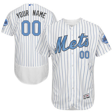 New York Mets White Father's Day Men's Flexbase Customized Jersey New York Mets White Father's Day Men's Flexbase Customized Jersey