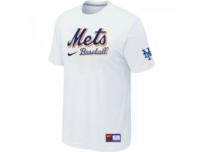 New York Mets White NEW Short Sleeve Practice T-Shirt New York Mets White NEW Short Sleeve Practice T-Shirt
