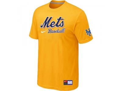 New York Mets Yellow NEW Short Sleeve Practice T-Shirt New York Mets Yellow NEW Short Sleeve Practice T-Shirt