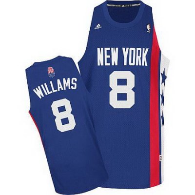 New York Nets 8# Deron Williams Blue ABA Hardwood Classic Swingman Jersey