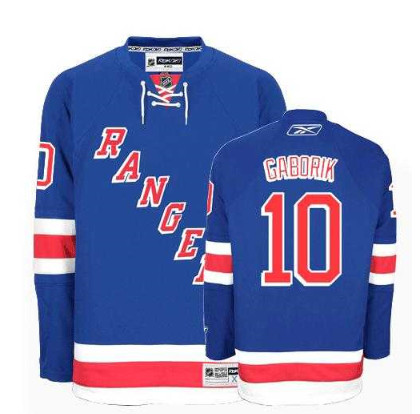 New York Rangers #10 Marian Gaborik Blue Authentic Home NHL Jersey