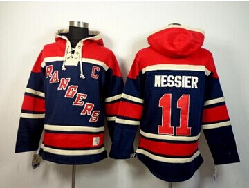 New York Rangers #11 Mark Messier Navy Blue Sawyer Hooded Sweatshirt Stitched NHL Jersey New York Rangers #11 Mark Messier Navy Blue Sawyer Hooded Sweatshirt Stitched NHL Jersey