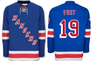 New York Rangers #19 Jesper Fast Blue Stitched NHL Jersey