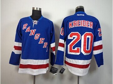 New York Rangers #20 Chris Kreider Blue Home NHL Jersey