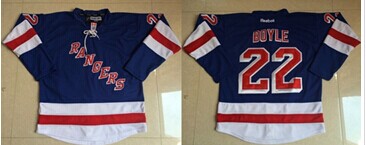 New York Rangers #22 Dan Boyle Blue Stitched NHL Jersey