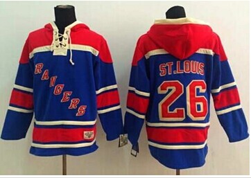 New York Rangers #26 Martin St.Louis Blue Sawyer Hooded Sweatshirt Stitched NHL Jersey New York Rangers #26 Martin St.Louis Blue Sawyer Hooded Sweatshirt Stitched NHL Jersey