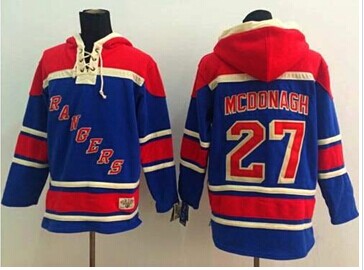 New York Rangers #27 Ryan McDonagh Blue Sawyer Hooded Sweatshirt Stitched NHL Jersey New York Rangers #27 Ryan McDonagh Blue Sawyer Hooded Sweatshirt Stitched NHL Jersey