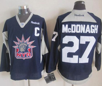 New York Rangers #27 Ryan McDonagh Navy Blue Practice Stitched NHL Jersey