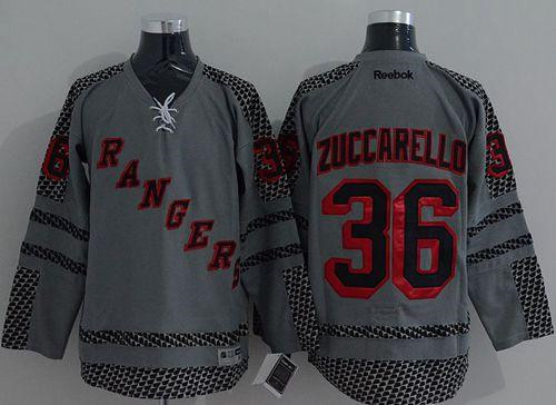 New York Rangers #36 Mats Zuccarello Charcoal Cross Check Fashion Stitched NHL Jersey
