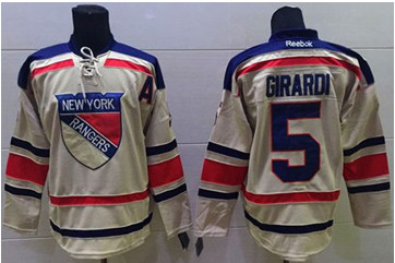 New York Rangers #5 Dan Girardi Cream 2012 Winter Classic Stitched NHL Jersey