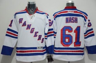 New York Rangers #61 Rick Nash White Road Stitched NHL Jersey