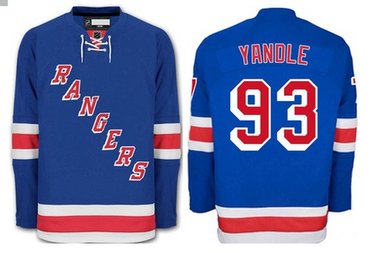 New York Rangers #93 Keith Yandle Blue Stitched NHL Jersey