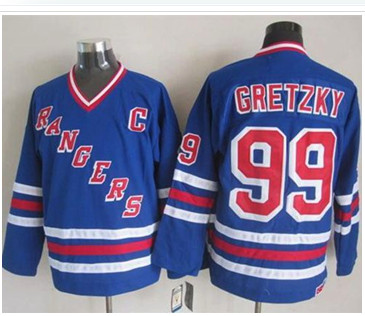 New York Rangers #99 Wayne Gretzky Blue CCM Heroes of Hockey Alumni Stitched NHL Jersey