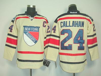 New York Rangers 24 Ryan Callahan cream 2012 winter classic Jersey