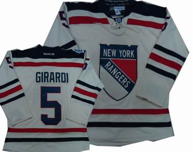 New York Rangers 5 Dan Girardi 2012 Winter Classic Cream Jerseys