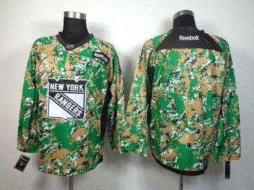 New York Rangers Blank Camo Veterans Day Practice NHL Jersey