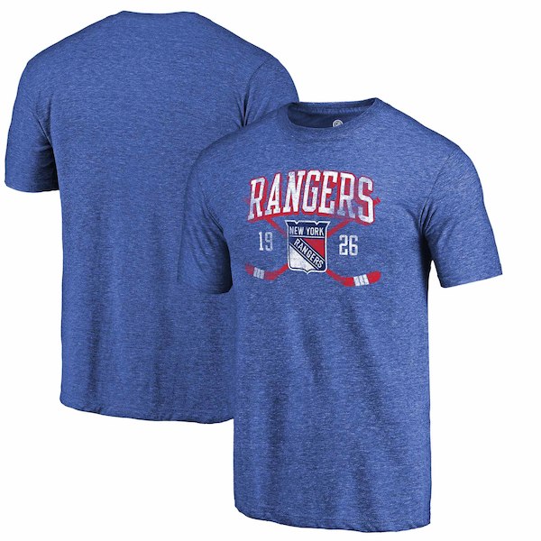New York Rangers Fanatics Branded Blue Line Shift Tri Blend T-Shirt New York Rangers Fanatics Branded Blue Line Shift Tri Blend T-Shirt