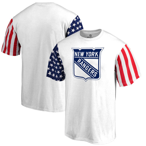 New York Rangers Fanatics Branded Stars & Stripes T-Shirt White New York Rangers Fanatics Branded Stars & Stripes T-Shirt White