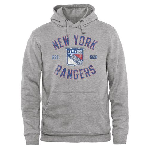 New York Rangers Heritage Pullover Hoodie Ash New York Rangers Heritage Pullover Hoodie Ash
