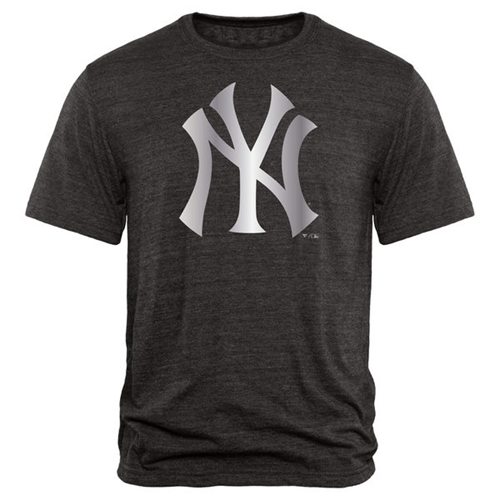 New York Yankees Fanatics Apparel Platinum Collection Tri-Blend T-Shirt Black New York Yankees Fanatics Apparel Platinum Collection Tri-Blend T-Shirt Black