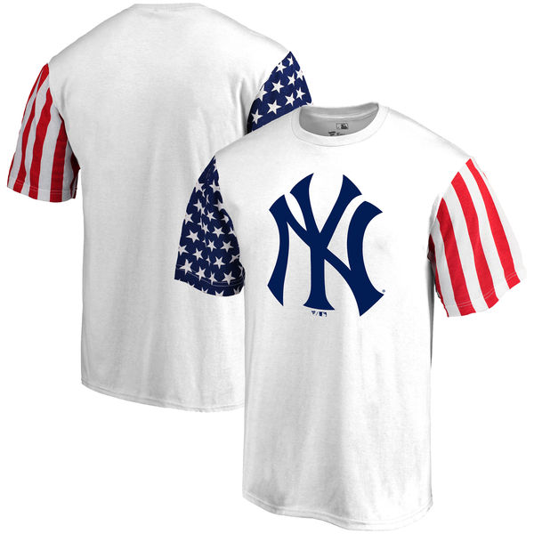 New York Yankees Fanatics Branded Stars & Stripes T-Shirt White New York Yankees Fanatics Branded Stars & Stripes T-Shirt White