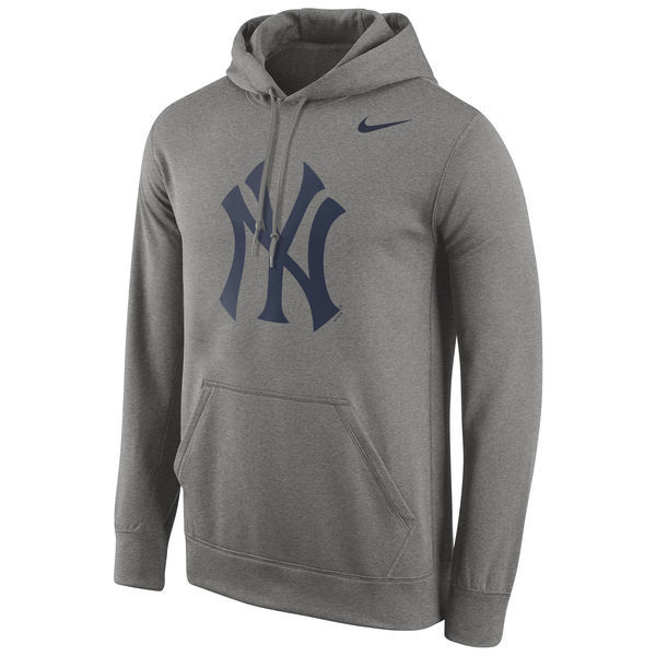 New York Yankees Grey Team Color Primary Logo Men's Pullover Hoodie New York Yankees Grey Team Color Primary Logo Men's Pullover Hoodie
