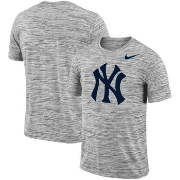 New York Yankees Nike Heathered Black Sideline Legend Velocity Travel Performance T-Shirt New York Yankees Nike Heathered Black Sideline Legend Velocity Travel Performance T-Shirt