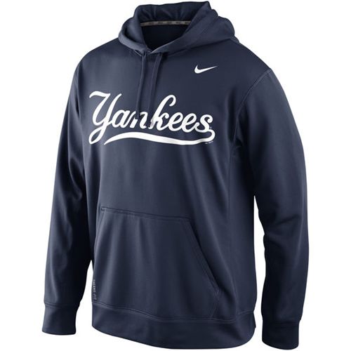 New York Yankees Nike Men's KO Wordmark Perfomance Navy MLB Hoodie New York Yankees Nike Men's KO Wordmark Perfomance Navy MLB Hoodie