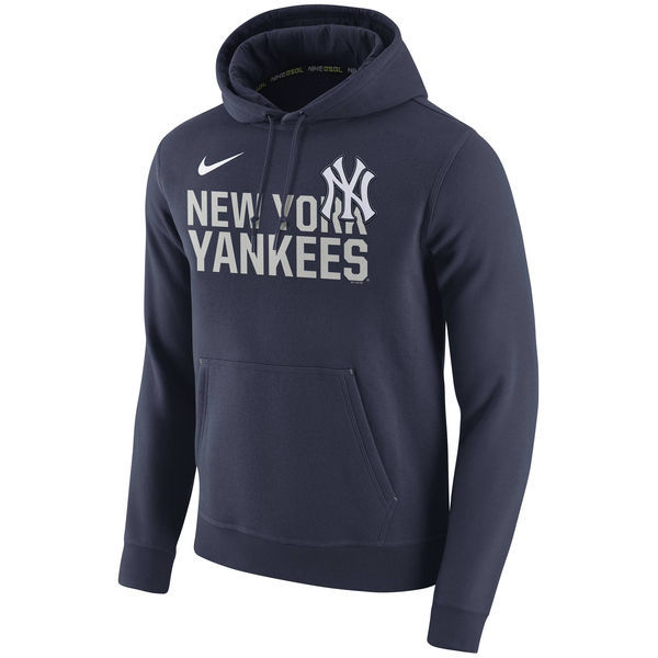 New York Yankees Nike Navy Club Fleece Men's Pullover Hoodie New York Yankees Nike Navy Club Fleece Men's Pullover Hoodie