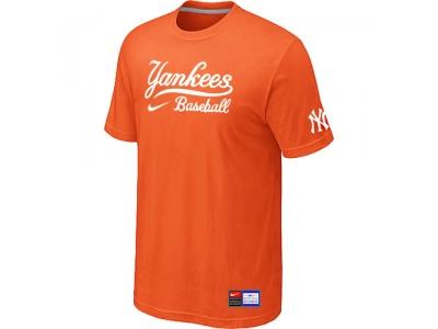 New York Yankees Orange NEW Short Sleeve Practice T-Shirt