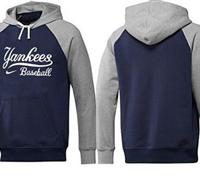 New York Yankees Pullover Hoodie Dark Blue & Grey New York Yankees Pullover Hoodie Dark Blue & Grey