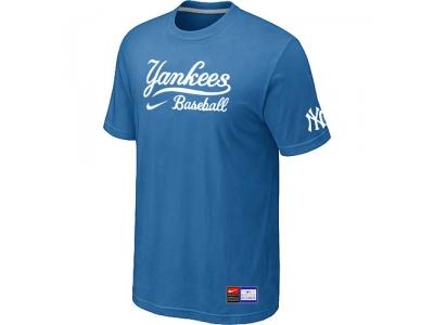 New York Yankees light Blue NEW Short Sleeve Practice T-Shirt New York Yankees light Blue NEW Short Sleeve Practice T-Shirt