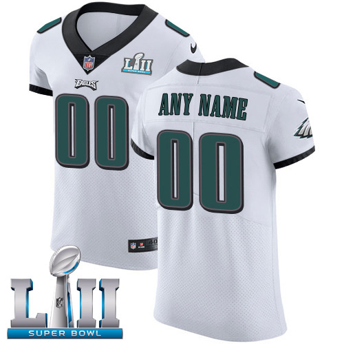 Nike  NFL Philadelphia Eagles Vapor Untouchable Customized Super Bowl LII Elite White Road Men's Jersey