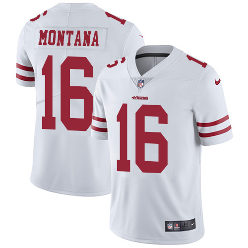 Nike 49ers #16 Joe Montana White Men's Stitched NFL Vapor Untouchable Limited Jersey Nike 49ers #16 Joe Montana White Men's Stitched NFL Vapor Untouchable Limited Jersey