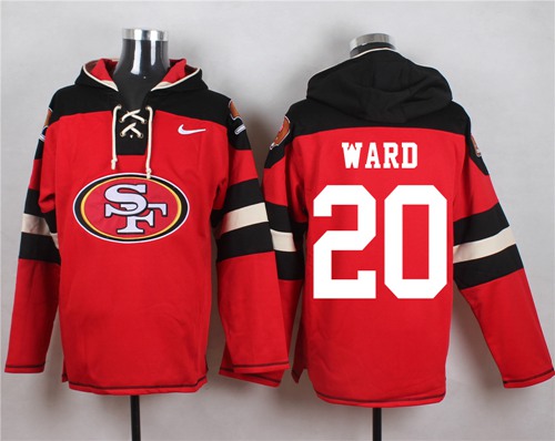 Nike 49ers #20 Jimmie Ward Red Player Pullover NFL Hoodie