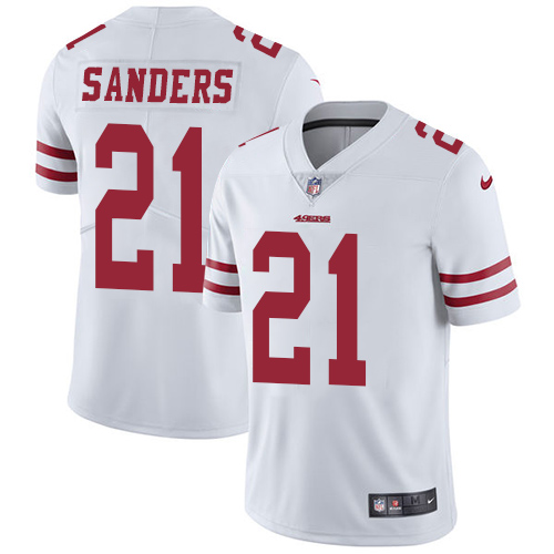 Nike 49ers #21 Deion Sanders White Men's Stitched NFL Vapor Untouchable Limited Jersey Nike 49ers #21 Deion Sanders White Men's Stitched NFL Vapor Untouchable Limited Jersey