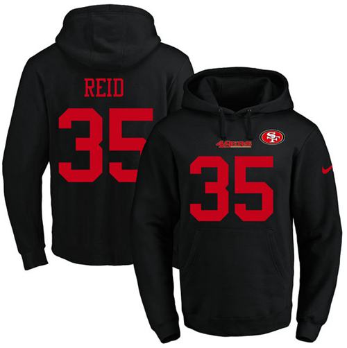 Nike 49ers #35 Eric Reid Black Name & Number Pullover NFL Hoodie Nike 49ers #35 Eric Reid Black Name & Number Pullover NFL Hoodie