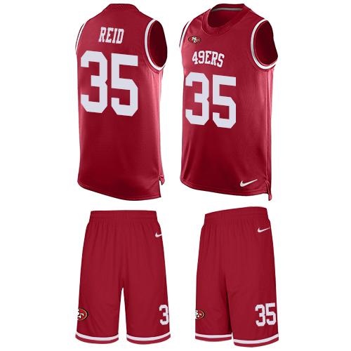 Nike 49ers #35 Eric Reid Red Team Color Men's Stitched NFL Limited Tank Top Suit Jersey Nike 49ers #35 Eric Reid Red Team Color Men's Stitched NFL Limited Tank Top Suit Jersey