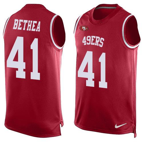 Nike 49ers #41 Antoine Bethea Red Team Color Men's Stitched NFL Limited Tank Top Jersey Nike 49ers #41 Antoine Bethea Red Team Color Men's Stitched NFL Limited Tank Top Jersey