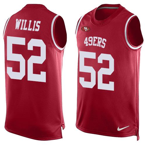 Nike 49ers #52 Patrick Willis Red Team Color Men's Stitched NFL Limited Tank Top Jersey Nike 49ers #52 Patrick Willis Red Team Color Men's Stitched NFL Limited Tank Top Jersey