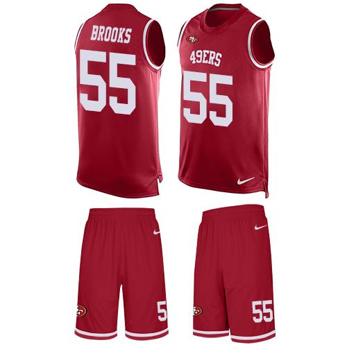 Nike 49ers #55 Ahmad Brooks Red Team Color Men's Stitched NFL Limited Tank Top Suit Jersey Nike 49ers #55 Ahmad Brooks Red Team Color Men's Stitched NFL Limited Tank Top Suit Jersey