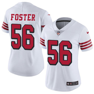 Nike 49ers #56 Reuben Foster White Rush Women's Stitched NFL Vapor Untouchable Limited Jersey