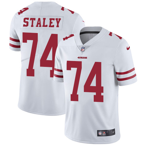 Nike 49ers #74 Joe Staley White Men's Stitched NFL Vapor Untouchable Limited Jersey Nike 49ers #74 Joe Staley White Men's Stitched NFL Vapor Untouchable Limited Jersey