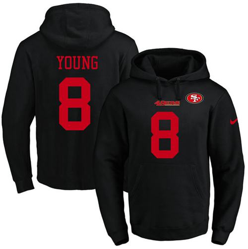 Nike 49ers #8 Steve Young Black Name & Number Pullover NFL Hoodie Nike 49ers #8 Steve Young Black Name & Number Pullover NFL Hoodie