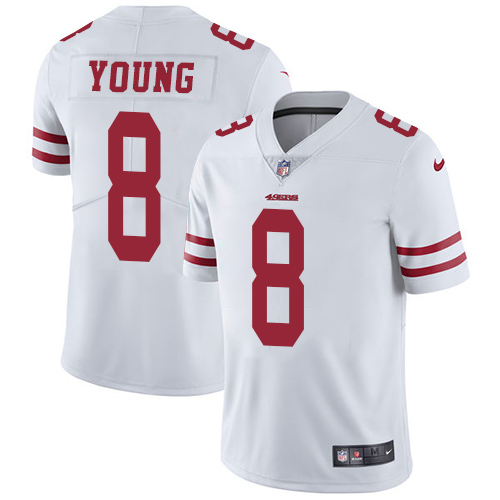Nike 49ers #8 Steve Young White Men's Stitched NFL Vapor Untouchable Limited Jersey Nike 49ers #8 Steve Young White Men's Stitched NFL Vapor Untouchable Limited Jersey