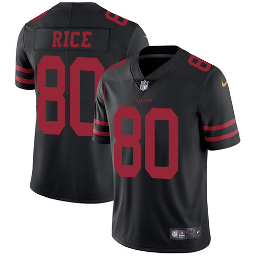 Nike 49ers #80 Jerry Rice Black Alternate Men's Stitched NFL Vapor Untouchable Limited Jersey Nike 49ers #80 Jerry Rice Black Alternate Men's Stitched NFL Vapor Untouchable Limited Jersey