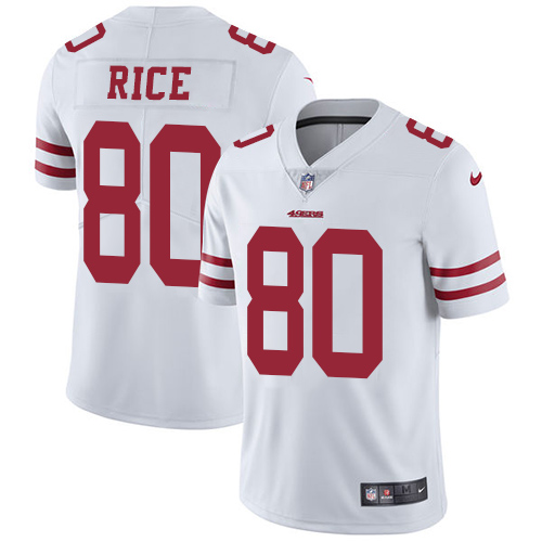 Nike 49ers #80 Jerry Rice White Men's Stitched NFL Vapor Untouchable Limited Jersey Nike 49ers #80 Jerry Rice White Men's Stitched NFL Vapor Untouchable Limited Jersey